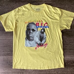 The Notorious B.I.G. Juicy Graphic T-Shirt XL Yellow Rap Hip Hop